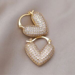 Heart 18K Gold Stainless Steel Waterproof Earring